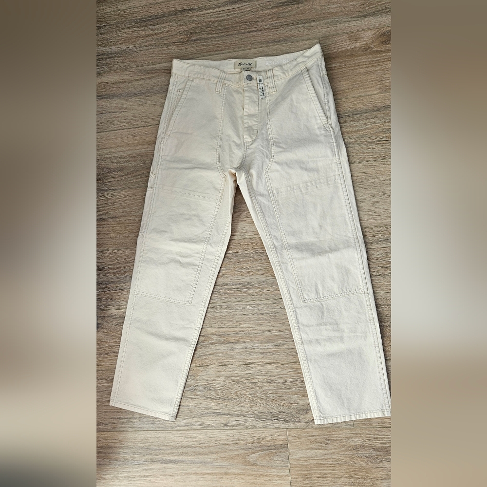 NWT Madewell Relaxed Straight Workwear Pants 33x32 - Picture 2 of 5